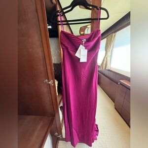 Elegant Magenta Evening Dress